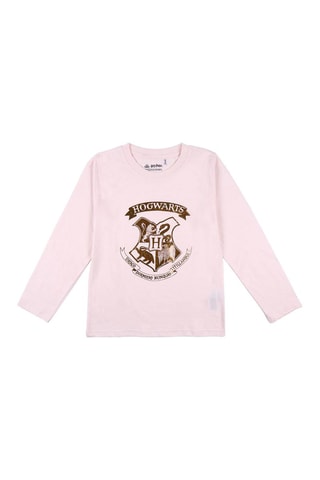 T-shirt Harry Potter - Rosa cipria e marrone scuro - Marrone e rosa