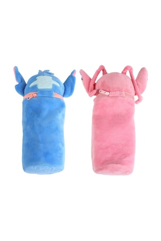 Astuccio completo Stitch e Angel Lilo & Stitch Disney - 6 pezzi - Celeste - Rosa e blu