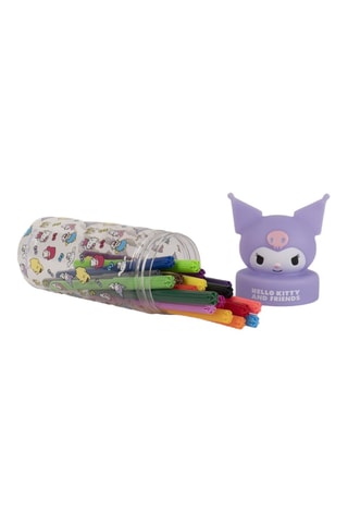 Astuccio con pennarelli Kuromi Sanrio - Viola