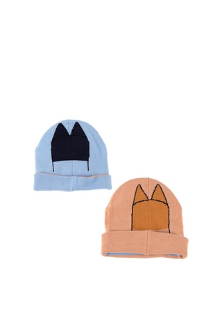 Berretto double face Bluey e Bingo Bluey - Celeste - Nero, blu e rosa