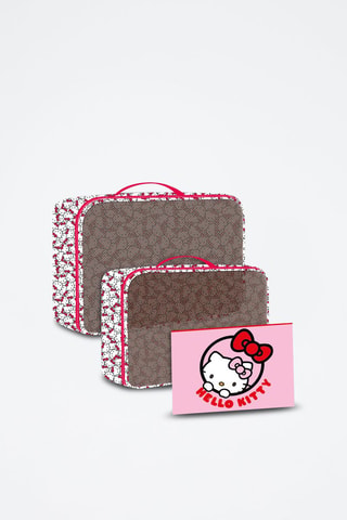 3 organizer da viaggio Hello Kitty Sanrio - Bianco e rosso