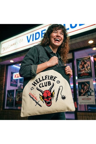 Tote bag Stranger Things - Nero - Bianco e nero