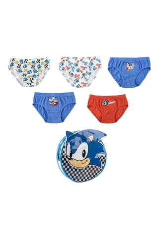 5 slip Sonic e Knuckles Sonic - Rosso e blu