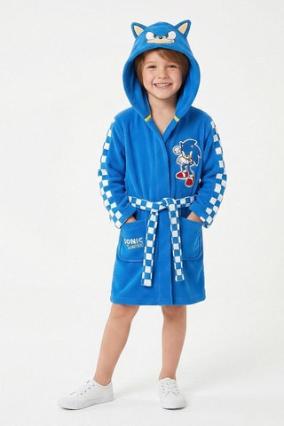 Badjas met Capuchon Sonic - Blauw
