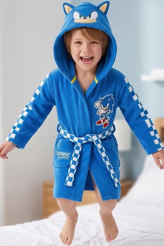 Badjas met Capuchon Sonic - Blauw