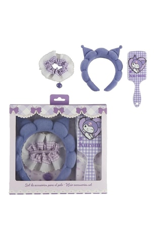 Cofanetto bellezza per capelli Kuromi Hello Kitty Sanrio - 3 pezzi