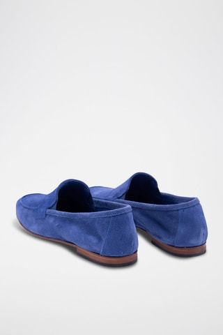 Nubuck Mocassins - Donkerblauw