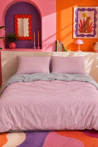 Juego de nórdico de algodón 57 hilos/cm² - Rosa