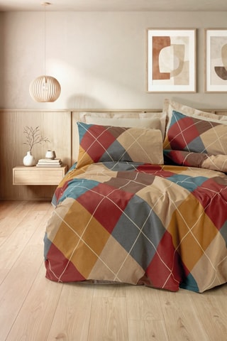 Parure copripiumino in cotone 57 fili/cm² - Beige