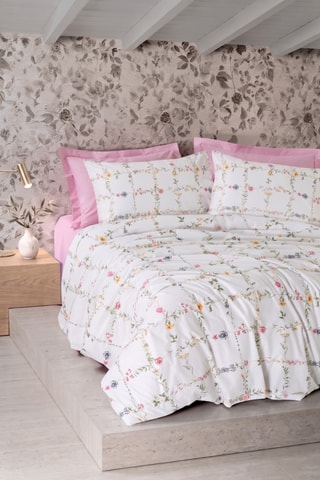 Parure copripiumino in cotone 57 fili/cm² - Rosa