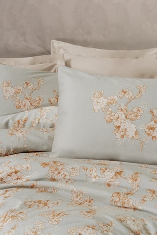 Parure copripiumino in raso di cotone 83 fili/cm² - Beige