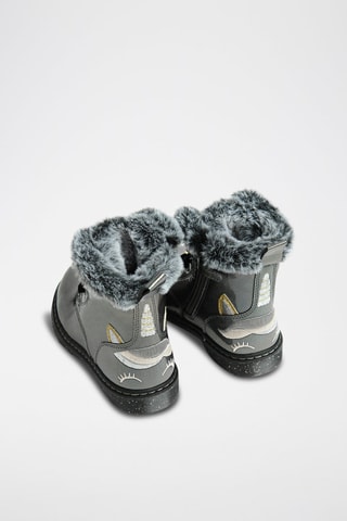 Bottines fourrées - Gris foncé