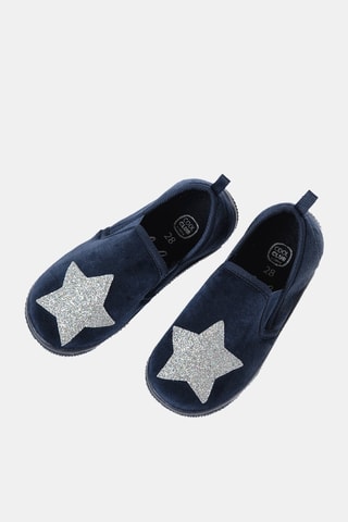 Slip-on en velours - Bleu marine