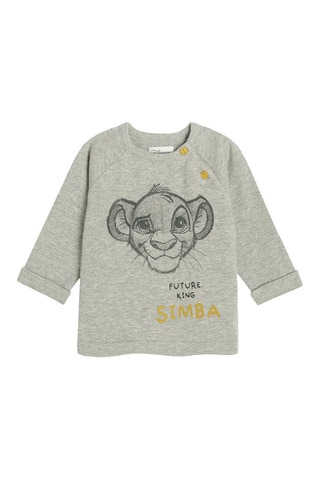 Pull en coton biologique Simba Le Roi Lion Disney - Gris clair chiné