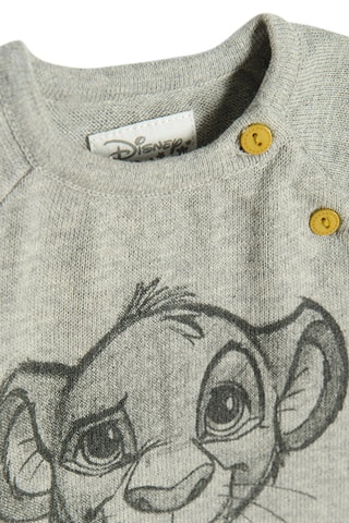 Pull en coton biologique Simba Le Roi Lion Disney - Gris clair chiné