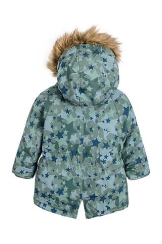 Parka à capuche - Bleu et kaki