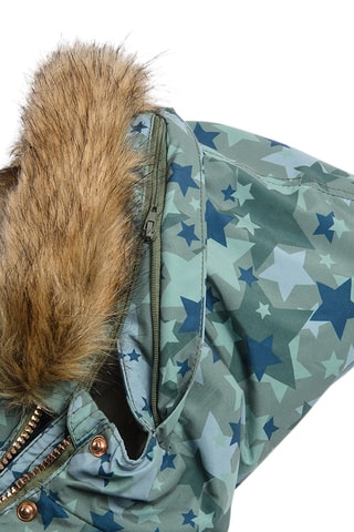 Parka à capuche - Bleu et kaki