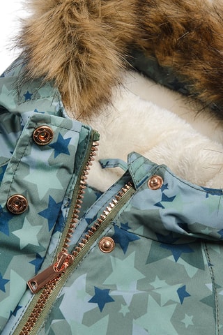 Parka à capuche - Bleu et kaki