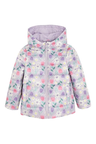 Parka à capuche 2-en-1 - Vert d’eau et violet