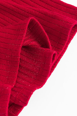 Robe pull pailletée - Rouge