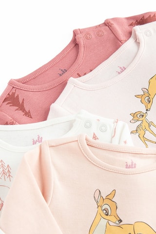 4 bodys Bambi Disney - Rose et blanc