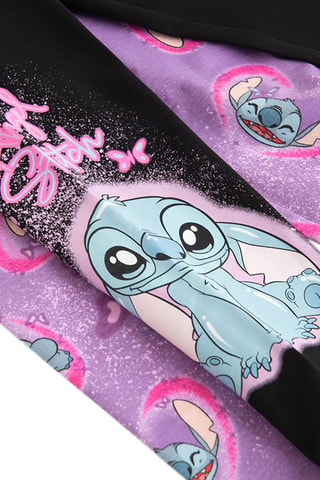 2 leggings Stitch Lilo et Stitch Disney - Violet et noir
