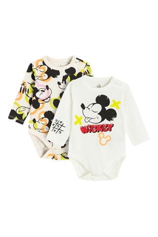 2 bodys Mickey Disney - Blanc