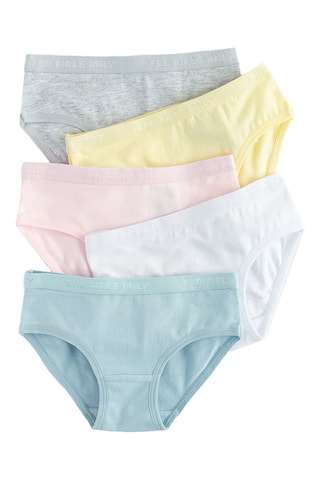 5 slips Rose jaune gris clair