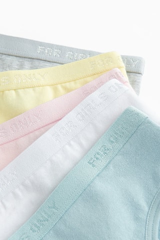 5 slips Rose jaune gris clair