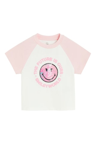 T-shirt smiley - Blanc