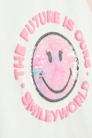 T-shirt smiley - Blanc