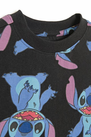T-shirt Stitch Lilo et Stitch Disney - Noir