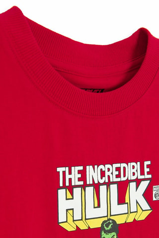T-shirt Hulk Avengers Marvel - Rosso