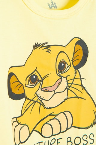 T-shirt Simba Le Roi Lion Disney - Jaune