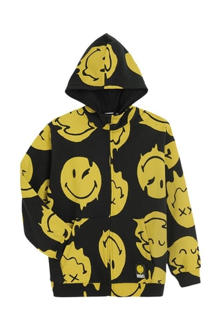 Sweat à capuche Smiley - Noir