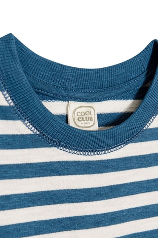 Sweat Bleu canard chiné et blanc