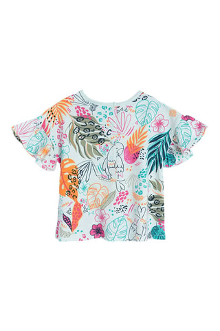 T-shirt et short Vert d’eau et fuchsia

