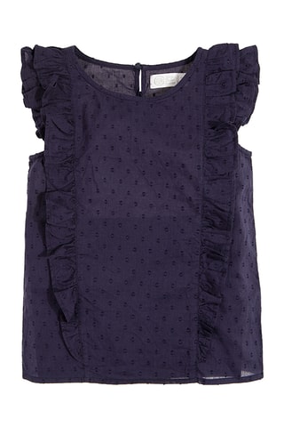 Blusa in sangallo - Navy