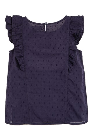 Blusa in sangallo - Navy