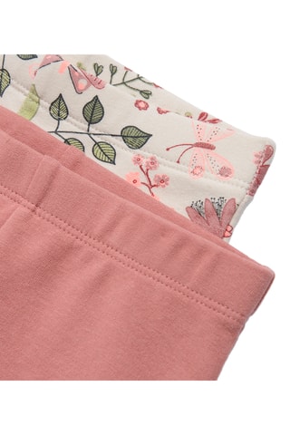 2 leggings - Vieux rose et écru