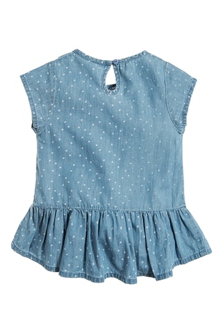 Blusa in jeans - Celeste