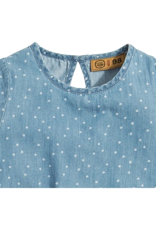 Blusa in jeans - Celeste