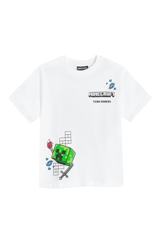 T-shirt Minecraft - Bianco