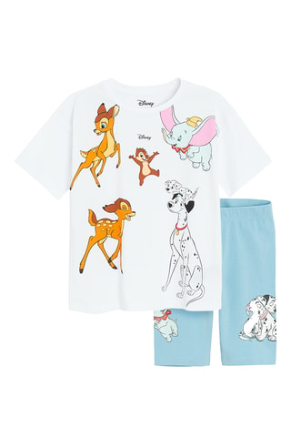 T-shirt et panty Disney - Blanc et turquoise