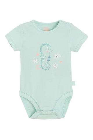 2 bodys - Turquoise et saumon