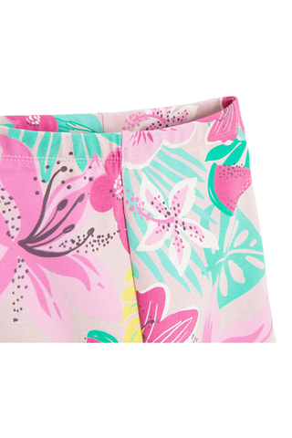 Legging - Rose et turquoise