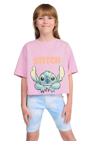 T-shirt et legging Stitch Lilo et Stitch Disney - Rose et Ciel