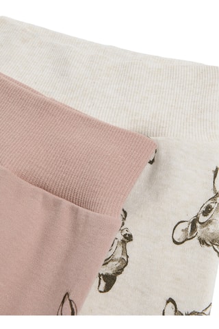 2 joggings Bambi Disney - Vieux rose et beige chiné
