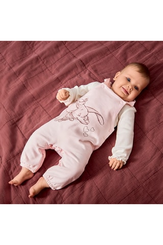 Body et salopette Dumbo et Timothée Dumbo Disney - Rose et écru