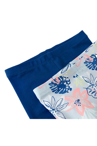 2 leggings - Blu